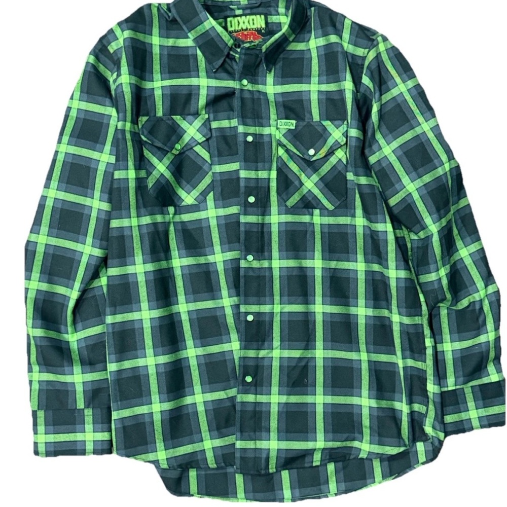 DIXXON Green Casual Button Down Shirt